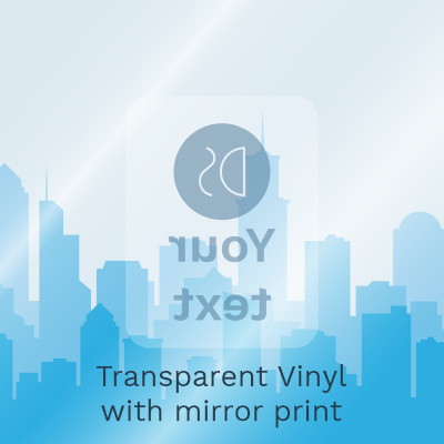 Gloss Transparent Vinyl with Mirror Print